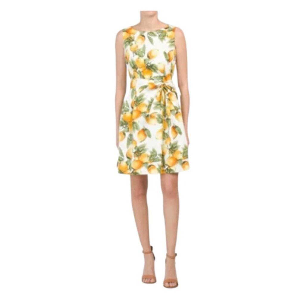 Anne Klein Limon sleeveless mini dress with waist tie size 4